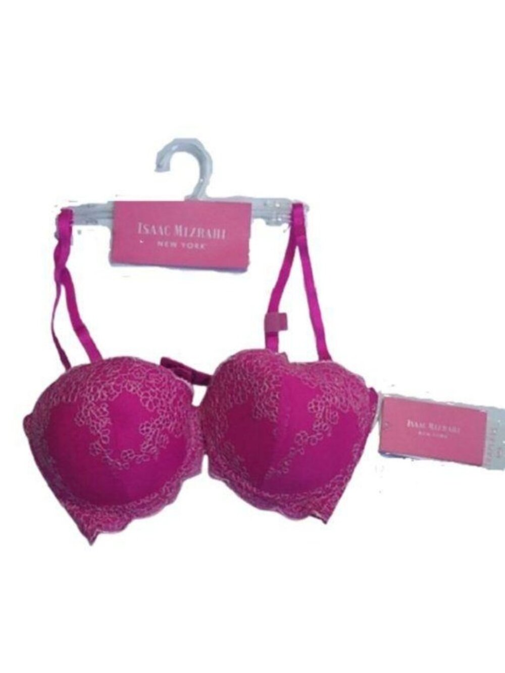 Isaac Mizrahi Push-Up Strapless Convertible Bra, Dazzling Pink, 36B